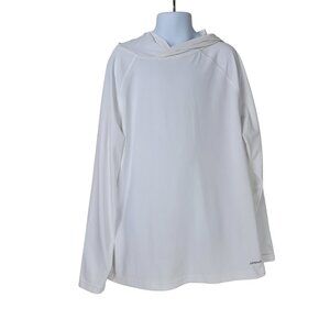 Patagonia Kids Capilene Cool Hoodie Boys Medium White Long Sleeve Sun Shirt